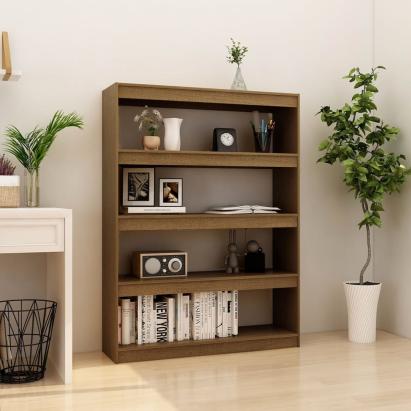 Bibliotecă/Separator cameră maro miere 100x30x135,5 cm lemn pin GartenMobel Dekor