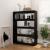 Bibliotecă/Separator cameră negru 100x30x135,5 cm lemn de pin GartenMobel Dekor