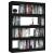 Bibliotecă/Separator cameră negru 100x30x135,5 cm lemn de pin GartenMobel Dekor