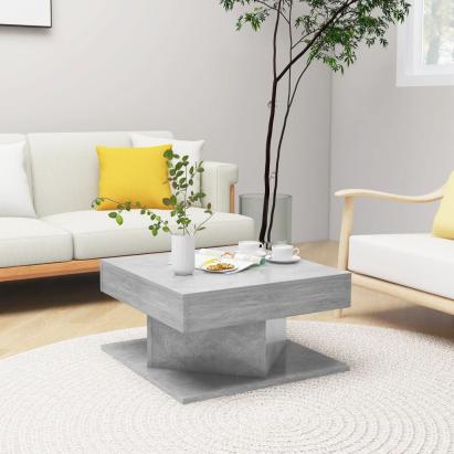 Măsuță de cafea, gri beton, 57x57x30 cm, PAL GartenMobel Dekor