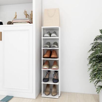 Pantofar, alb, 27,5x27x102 cm, lemn compozit GartenMobel Dekor