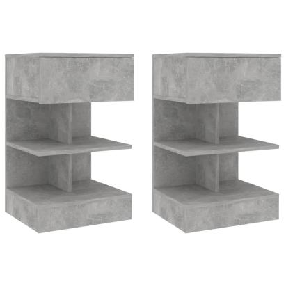 Noptiere, 2 buc., gri beton, 40x35x65 cm GartenMobel Dekor