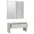 Set de mobilier pentru hol, gri beton, lemn prelucrat GartenMobel Dekor