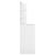 Masă de toaletă cu LED, alb extralucios, 74,5x40x141 cm GartenMobel Dekor
