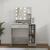 Masă de toaletă cu LED, gri beton, 86,5x35x141 cm GartenMobel Dekor