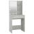 Masă de toaletă cu LED, gri beton, 60x40x140 cm GartenMobel Dekor