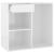 Dulap de cosmetice alb extralucios, 80x40x75 cm, lemn prelucrat GartenMobel Dekor