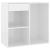 Dulap de cosmetice alb extralucios, 80x40x75 cm, lemn prelucrat GartenMobel Dekor