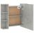 Dulap cu oglindă și LED, gri beton, 70x16,5x60 cm GartenMobel Dekor