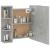 Dulap cu oglindă și LED, gri beton, 70x16,5x60 cm GartenMobel Dekor