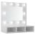Dulap cu oglindă și LED, alb extralucios, 60x31,5x62 cm GartenMobel Dekor
