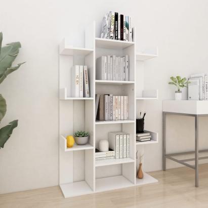 Bibliotecă, alb, 86x25,5x140 cm, PAL GartenMobel Dekor