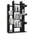 Bibliotecă, negru, 86x25,5x140 cm, PAL GartenMobel Dekor