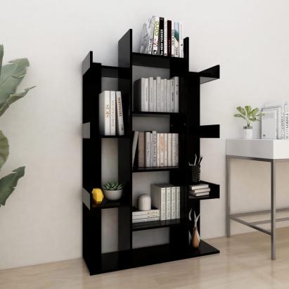 Bibliotecă, negru, 86x25,5x140 cm, PAL GartenMobel Dekor