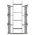 Bibliotecă, gri beton, 86x25,5x140 cm, PAL GartenMobel Dekor