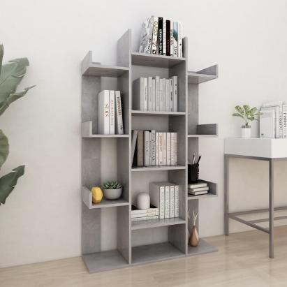 Bibliotecă, gri beton, 86x25,5x140 cm, PAL GartenMobel Dekor