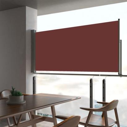 Copertină laterală retractabilă de terasă, maro, 60 x 300 cm GartenMobel Dekor