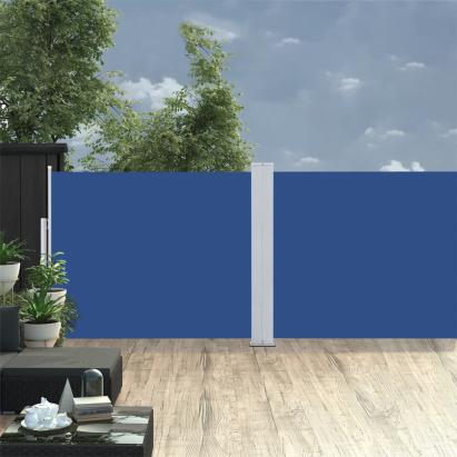 Copertină laterală retractabilă, albastru, 140 x 1000 cm GartenMobel Dekor