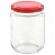 Borcane din sticlă pentru gem, capace roșii, 96 buc., 230 ml GartenMobel Dekor