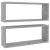 Rafturi de perete cub, 2 buc, gri beton, 60x15x23 cm, PAL GartenMobel Dekor