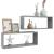 Rafturi de perete cub, 2 buc, gri beton, 60x15x23 cm, PAL GartenMobel Dekor