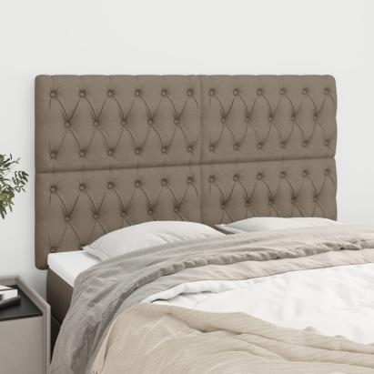 Tăblii de pat, 4 buc, gri taupe, 72x7x78/88 cm, textil GartenMobel Dekor