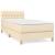 Pat box spring cu saltea, crem, 100x200 cm, textil GartenMobel Dekor