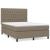 Pat continental cu saltea gri taupe 140x200 cm material textil GartenMobel Dekor
