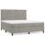 Pat box spring cu saltea, gri deschis, 160x200 cm, catifea GartenMobel Dekor