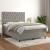 Pat box spring cu saltea, gri deschis, 140x190 cm, catifea GartenMobel Dekor