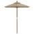 Umbrelă de soare de grădină stâlp din lemn gri taupe 196x231 cm GartenMobel Dekor