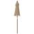 Umbrelă de soare de grădină stâlp din lemn gri taupe 196x231 cm GartenMobel Dekor
