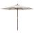 Umbrelă de soare de grădină stâlp din lemn, nisipiu, 299x240 cm GartenMobel Dekor