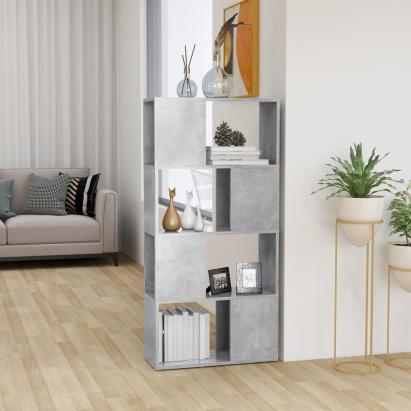 Bibliotecă/Separator cameră, gri beton, 60x24x124,5 cm GartenMobel Dekor