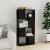 Bibliotecă/Separator cameră, negru extralucios, 60x24x124,5 cm GartenMobel Dekor