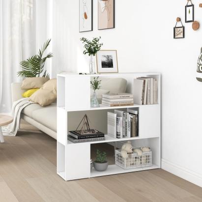 Bibliotecă/Separator cameră, alb, 100x24x94 cm GartenMobel Dekor