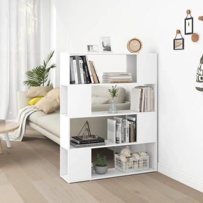 Bibliotecă/Separator cameră, alb, 100x24x124 cm GartenMobel Dekor