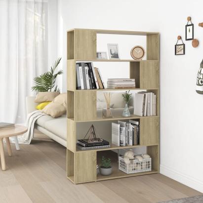 Bibliotecă/Separator cameră, stejar sonoma, 100x24x155 cm PAL   GartenMobel Dekor