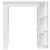 Masă de bar cu raft, alb extralucios, 102x50x103,5 cm, PAL GartenMobel Dekor