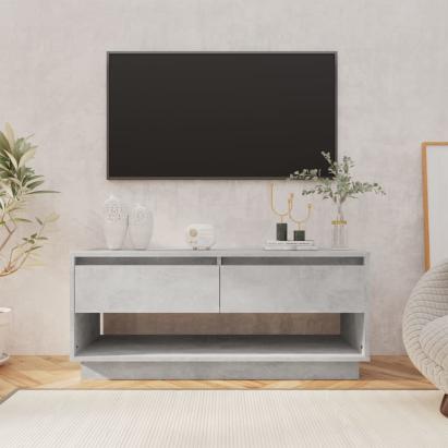 Comodă TV, gri beton, 102x41x44 cm, PAL GartenMobel Dekor