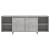 Comodă TV, gri beton, 130x35x50 cm, PAL   GartenMobel Dekor