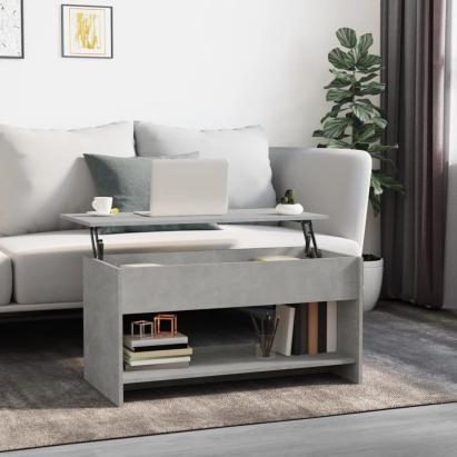 Măsuță de cafea, gri beton, 102x50x52,5 cm, lemn prelucrat GartenMobel Dekor