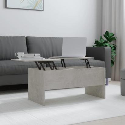 Măsuță de cafea, gri beton, 102x50,5x46,5 cm, lemn prelucrat GartenMobel Dekor