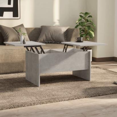 Măsuță de cafea, gri beton, 80x50x42,5 cm, lemn prelucrat GartenMobel Dekor