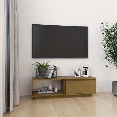 Comodă TV, maro miere, 110x30x33,5 cm, lemn masiv de pin GartenMobel Dekor