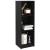 Bibliotecă/Separator cameră negru, 36x33x110 cm, lemn masiv pin GartenMobel Dekor