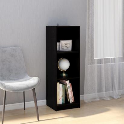 Bibliotecă/Separator cameră negru, 36x33x110 cm, lemn masiv pin GartenMobel Dekor