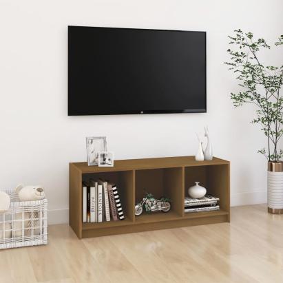 Comodă TV, maro miere, 104x33x41 cm, lemn masiv de pin GartenMobel Dekor