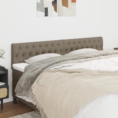 Tăblii de pat, 2 buc, gri taupe, 100x7x78/88 cm, textil GartenMobel Dekor