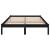 Cadru de pat King Size, negru, 150x200 cm, lemn masiv GartenMobel Dekor